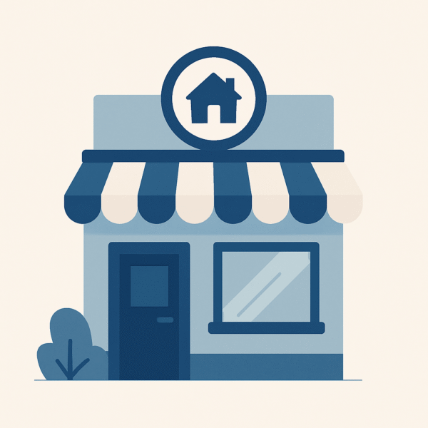 grafika przedstawiająca ikony symbolizujące biznes lokalny